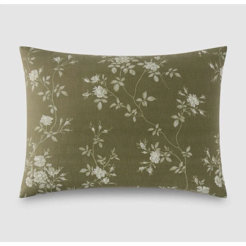 Bundle Deal Jeremiah Brent Queen Floral Bedding Bundle Olive Green Cream NEW